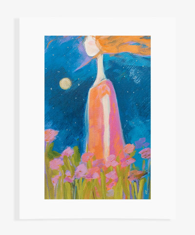 "SHE BY THE MOON" PRINT
